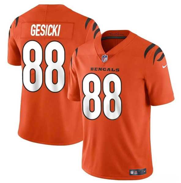 Men & Women & Youth Cincinnati Bengals #88 Mike Gesicki Orange Vapor Untouchable Limited Stitched Jersey